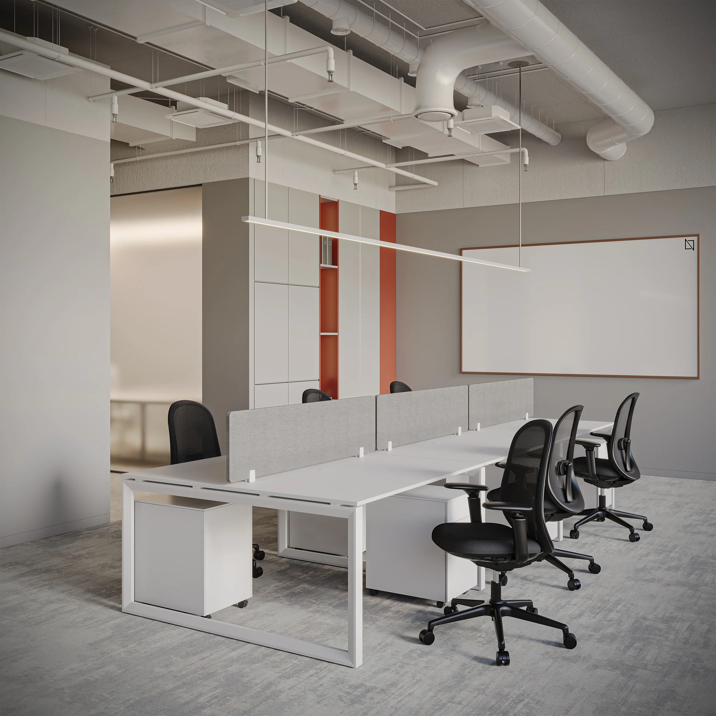 6-Person Face-to-Face Cluster Workstation - Series O - Image 41