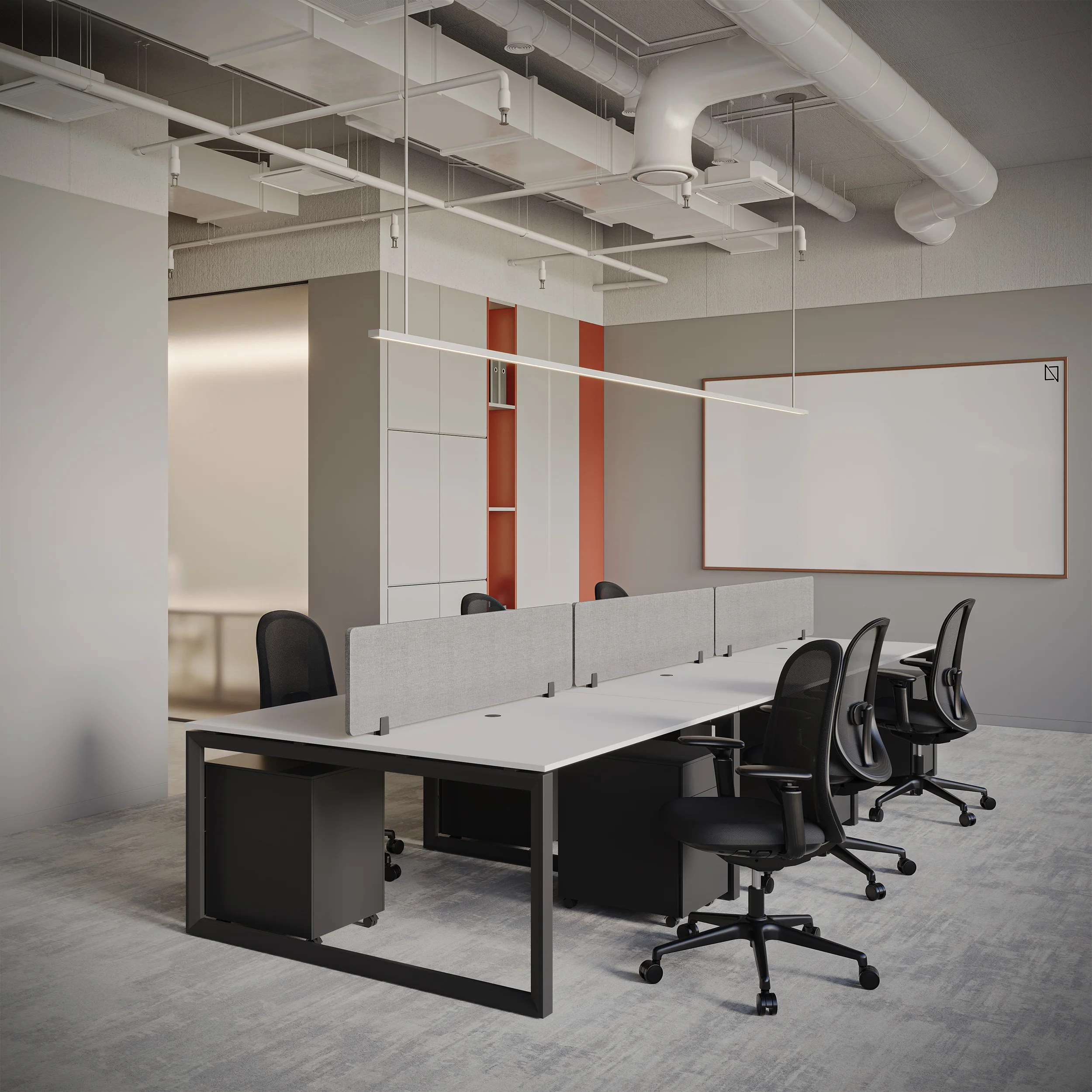6-Person Face-to-Face Cluster Workstation - Series O - Image 42