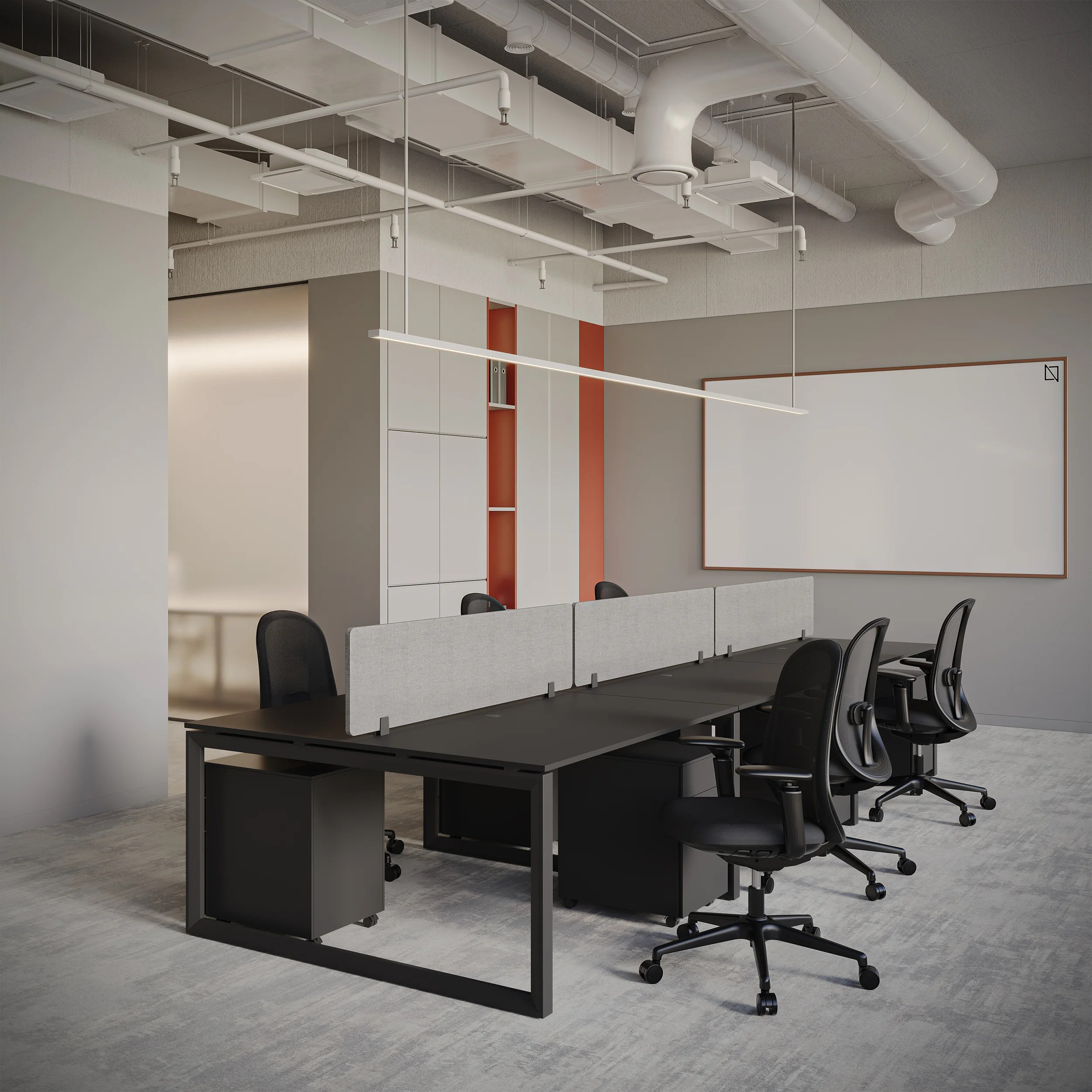 6-Person Face-to-Face Cluster Workstation - Series O - Image 43