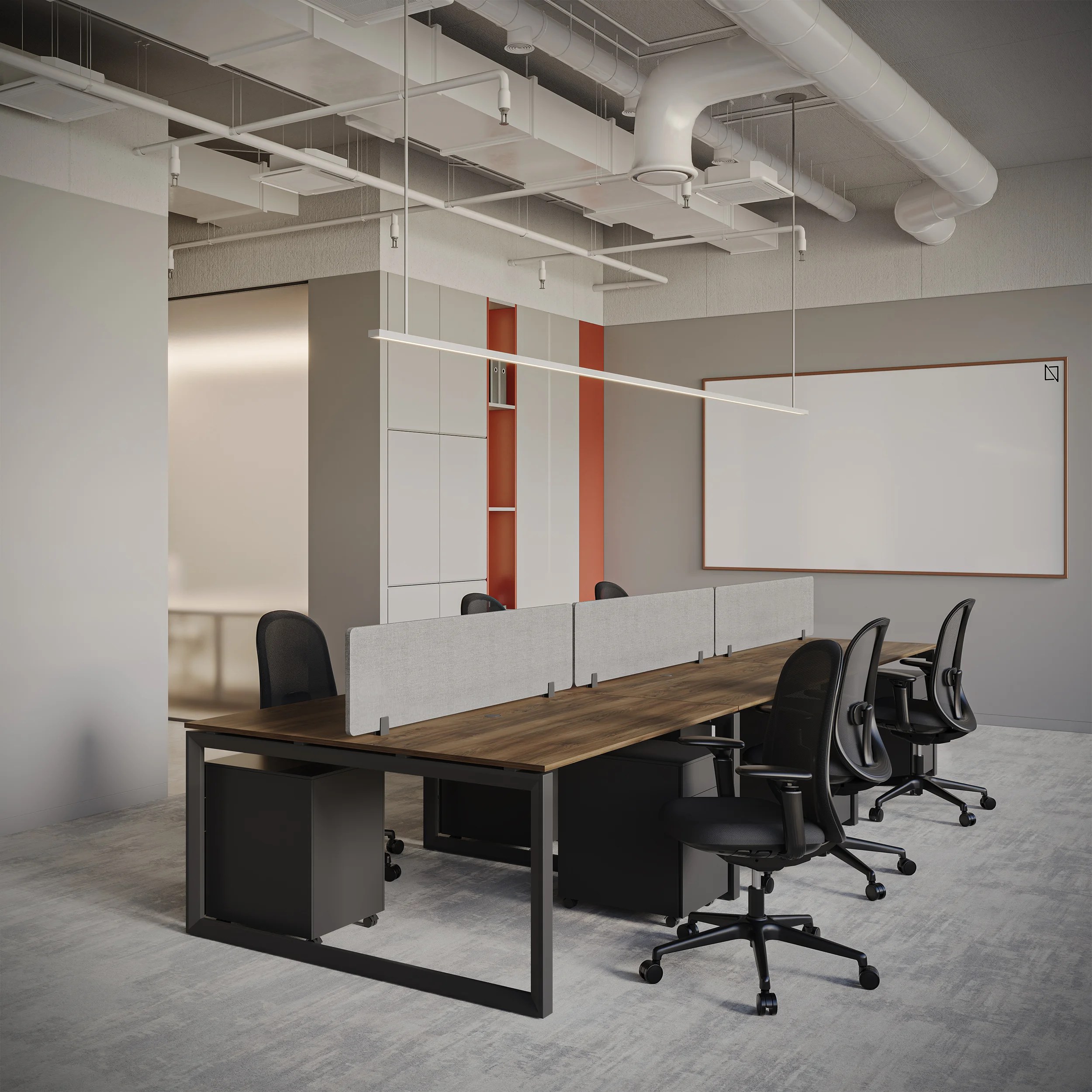 6-Person Face-to-Face Cluster Workstation - Series O - Image 45