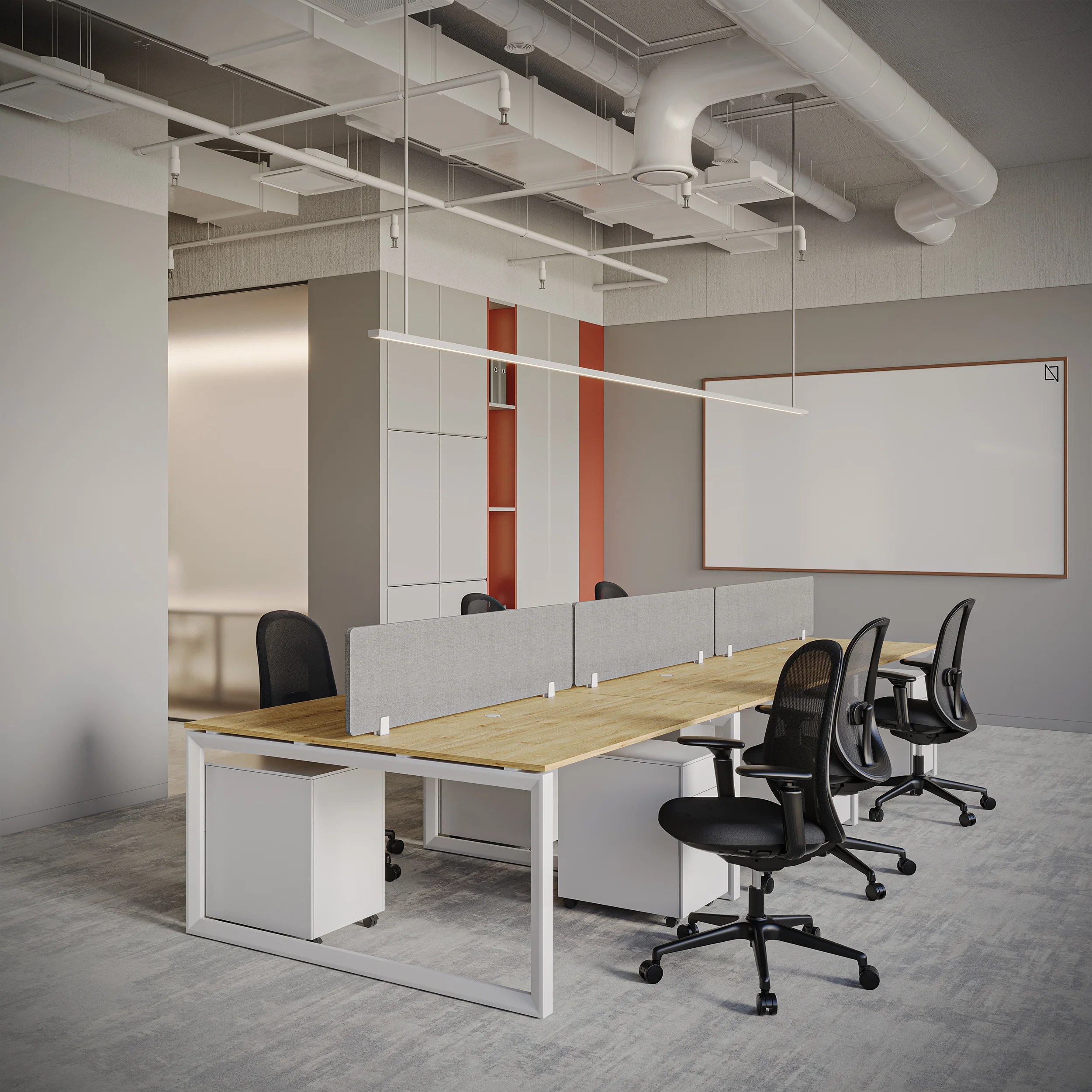 6-Person Face-to-Face Cluster Workstation - Series O - Image 46