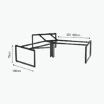 120° 3-Person Cluster Workstation - Series O