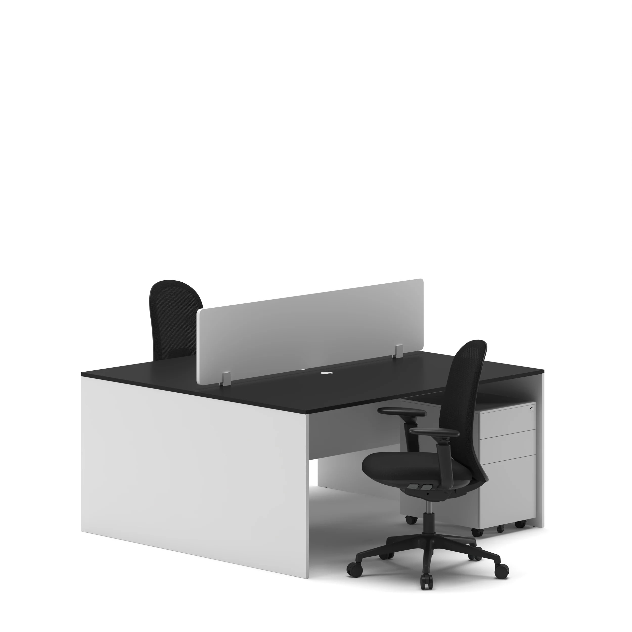 Slate 2 Person Face-to-Face Office Workstation Desk - Image 2