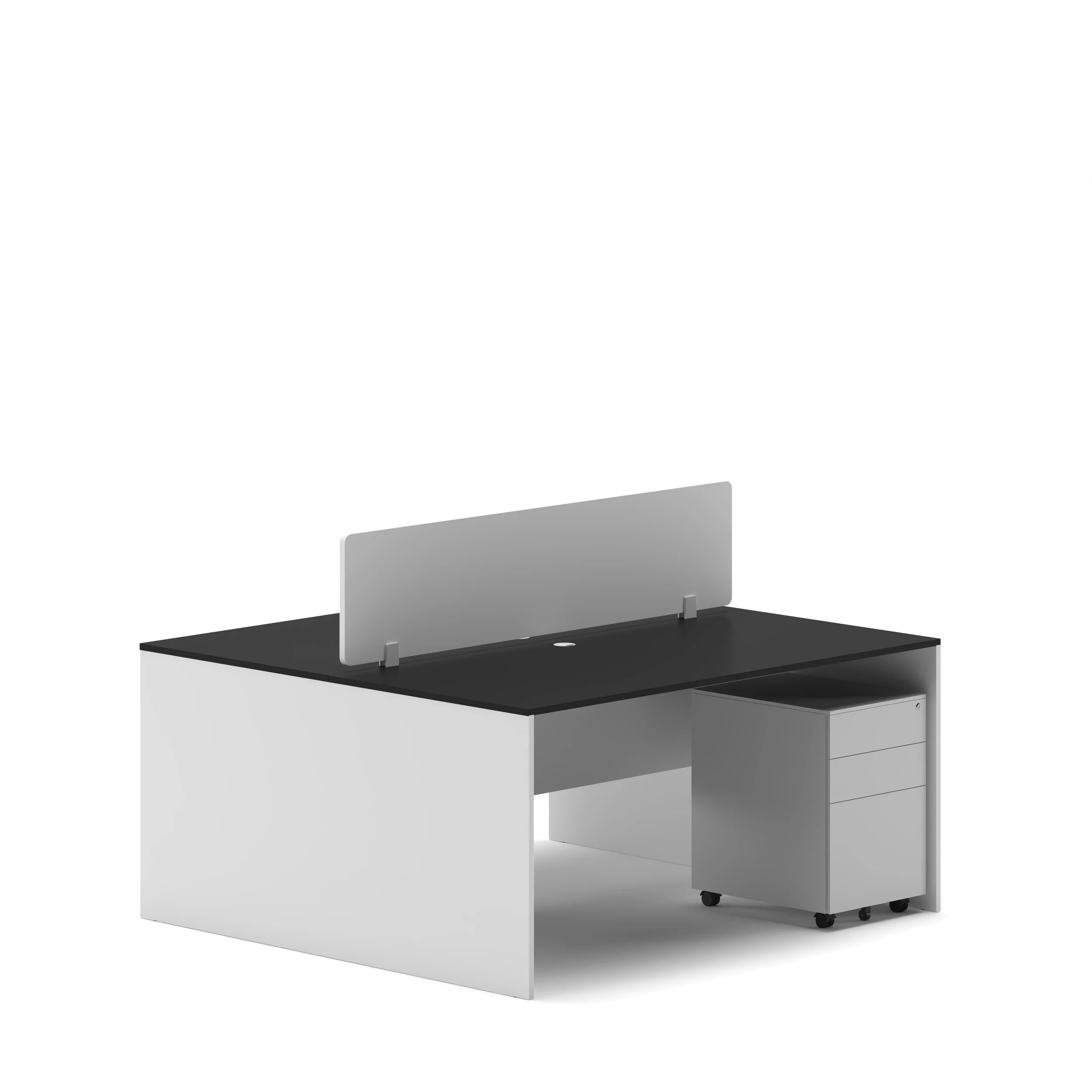 Slate 2 Person Face-to-Face Office Workstation Desk - Image 3