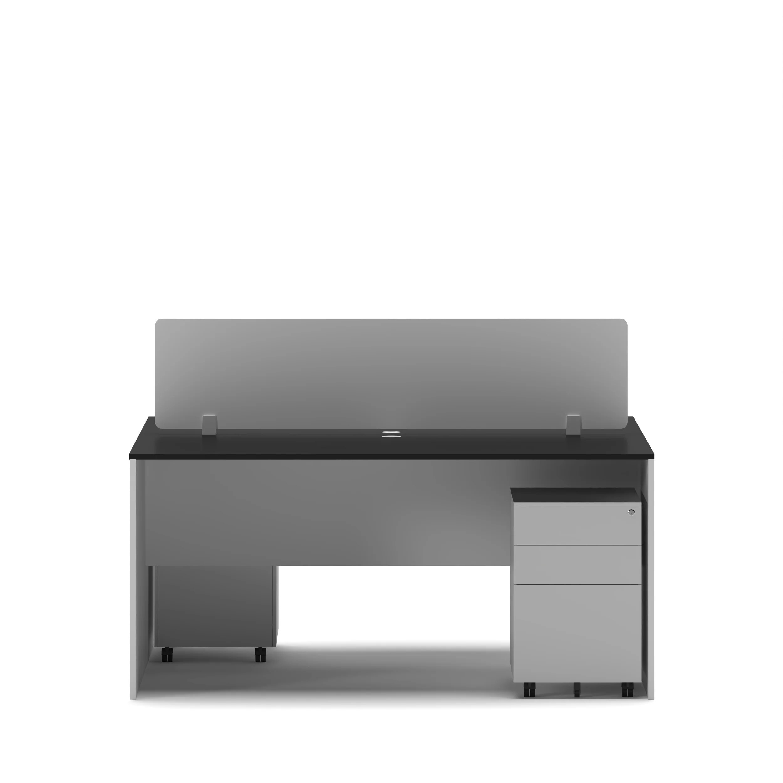 Slate 2 Person Face-to-Face Office Workstation Desk - Image 4