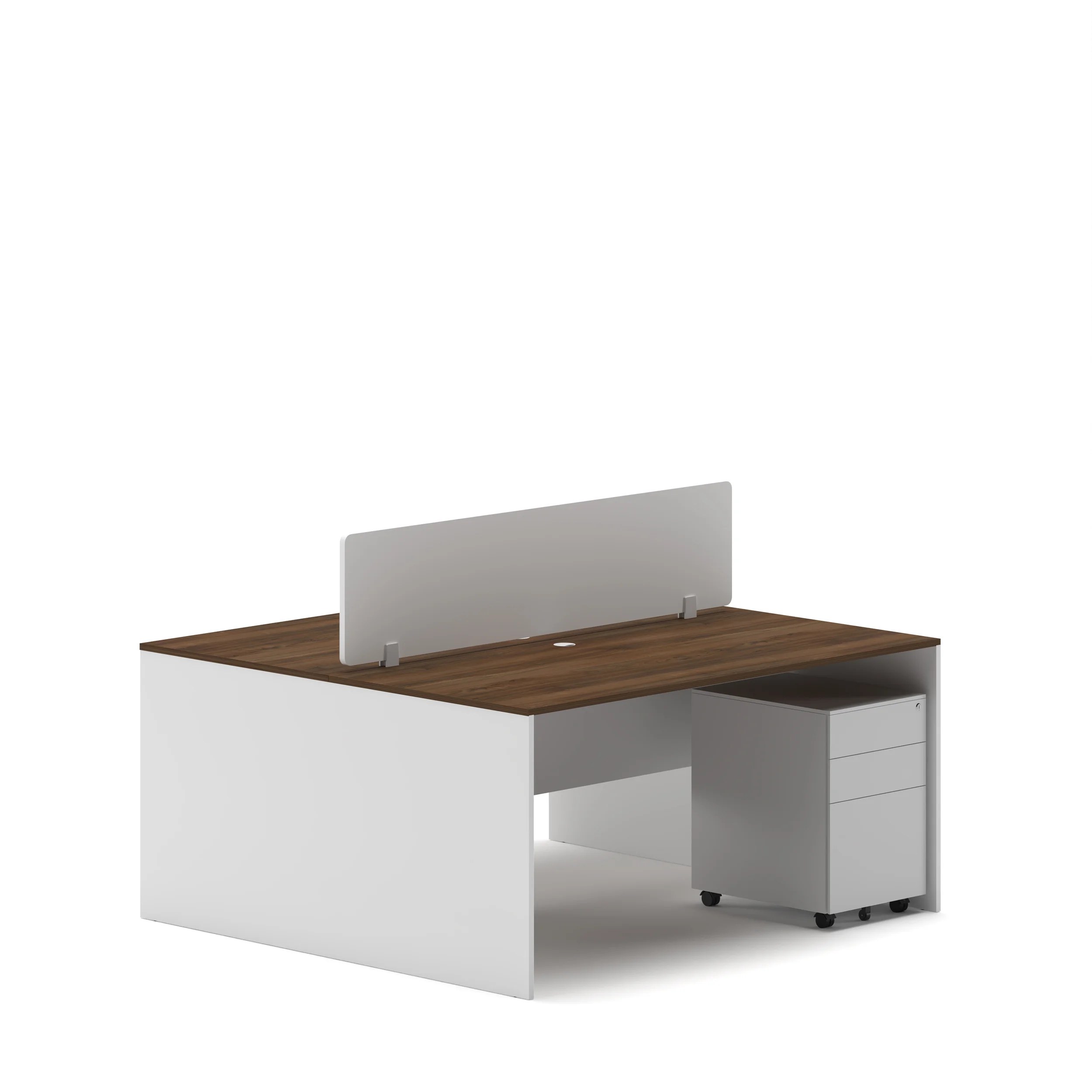 Slate 2 Person Face-to-Face Office Workstation Desk - Image 13