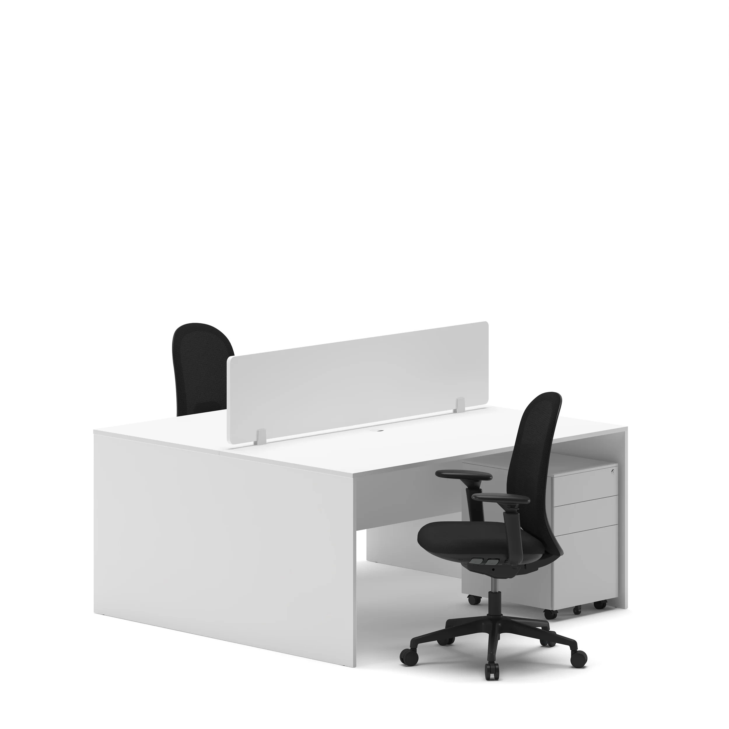 Slate 2 Person Face-to-Face Office Workstation Desk - Image 15