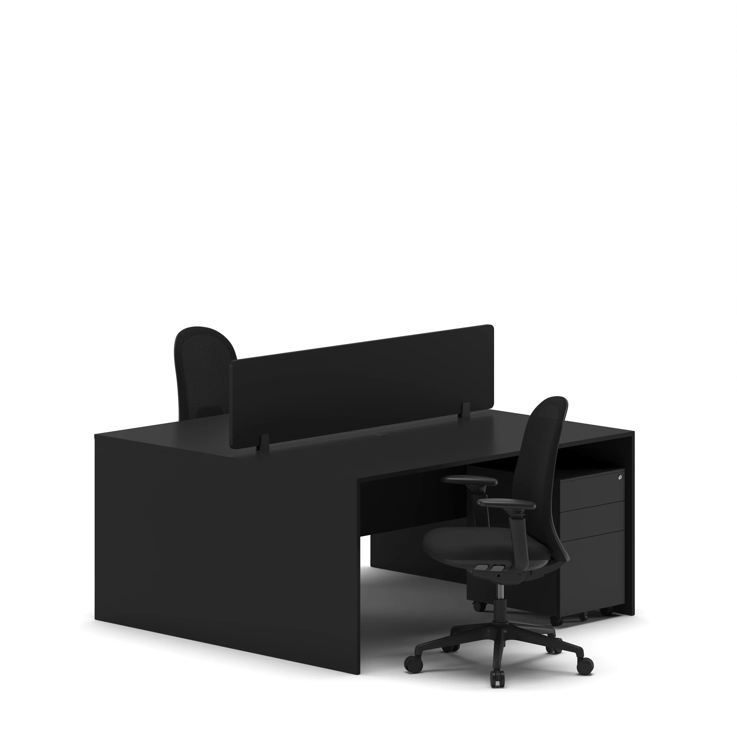 Slate 2 Person Face-to-Face Office Workstation Desk - Image 23