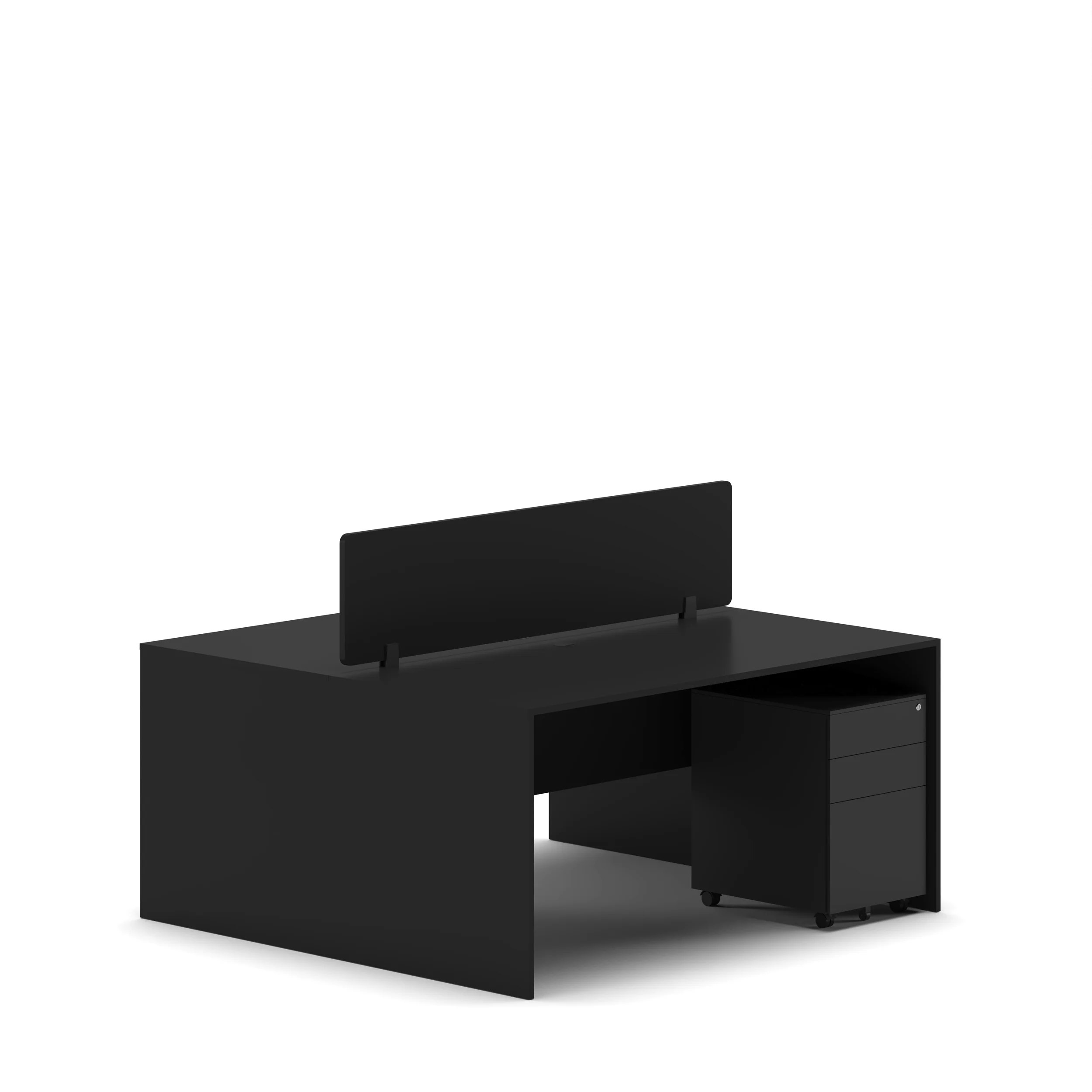 Slate 2 Person Face-to-Face Office Workstation Desk - Image 24