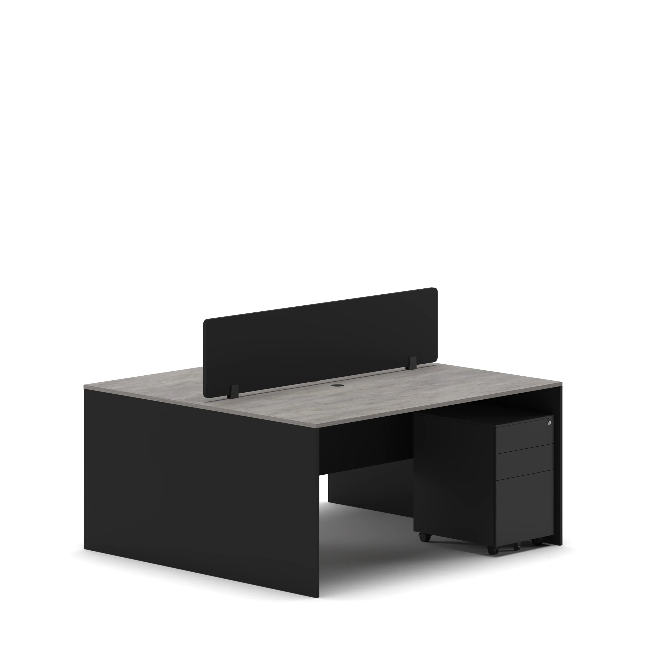 Slate 2 Person Face-to-Face Office Workstation Desk - Image 27