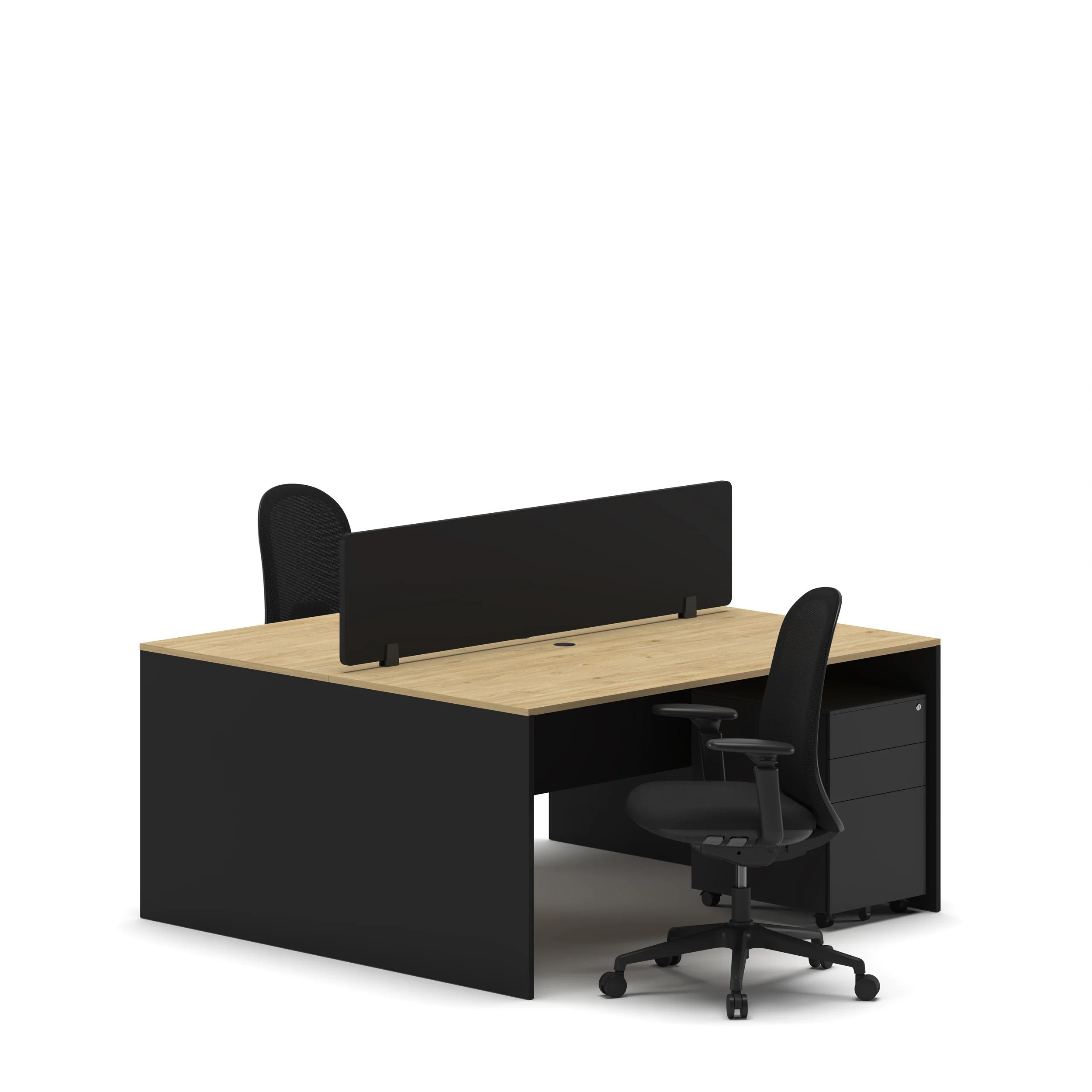 Slate 2 Person Face-to-Face Office Workstation Desk - Image 29