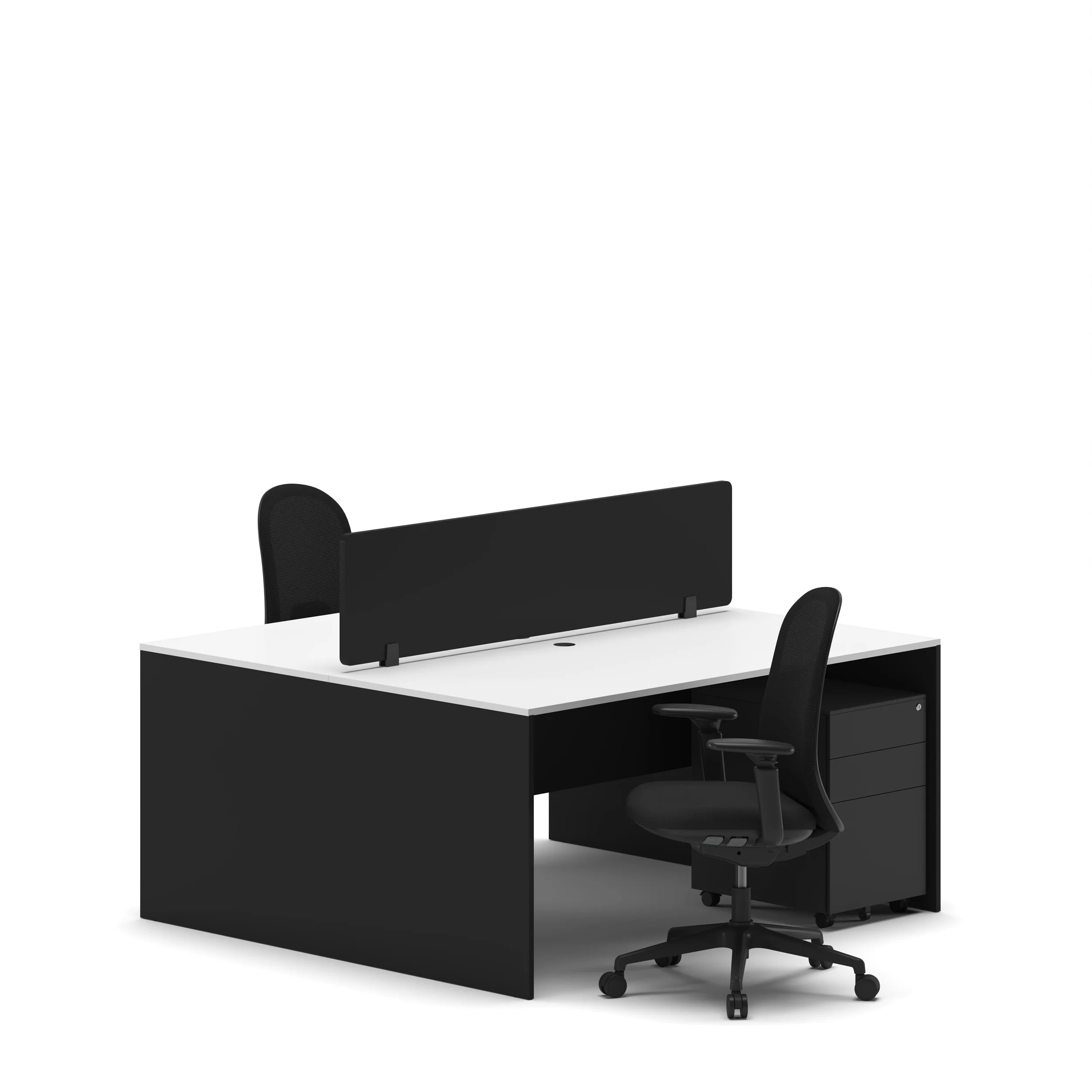 Slate 2 Person Face-to-Face Office Workstation Desk - Image 34