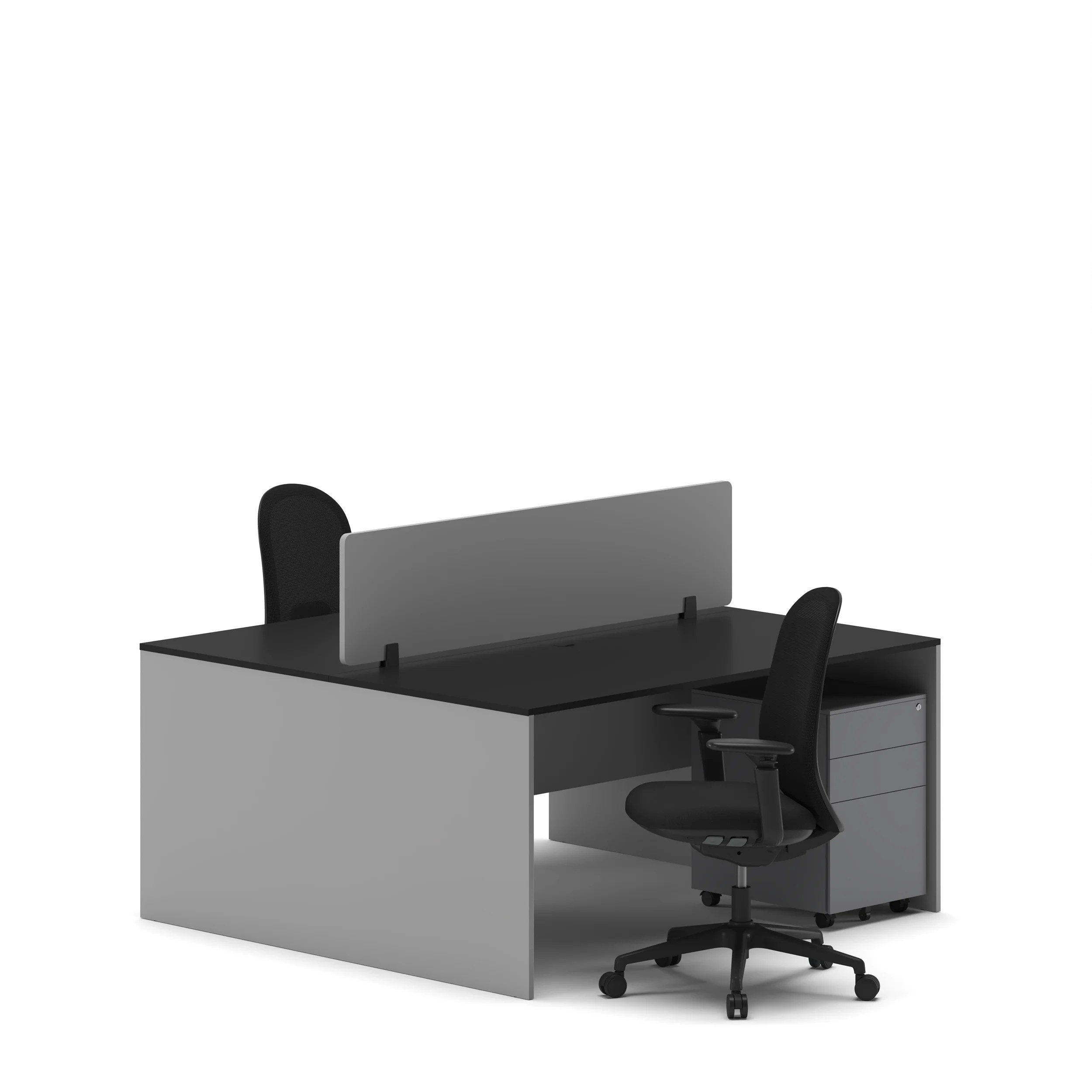 Slate 2 Person Face-to-Face Office Workstation Desk - Image 37