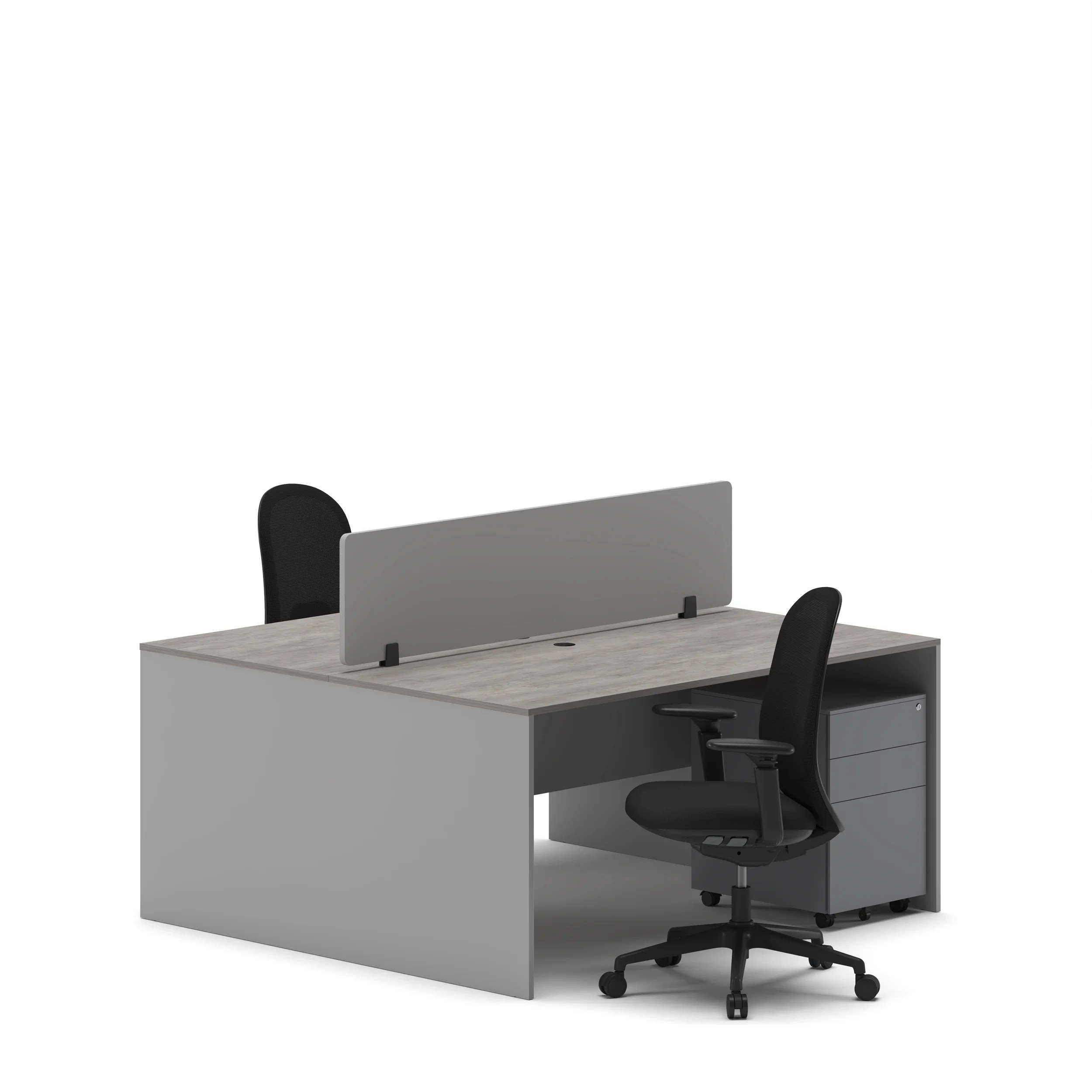 Slate 2 Person Face-to-Face Office Workstation Desk - Image 40