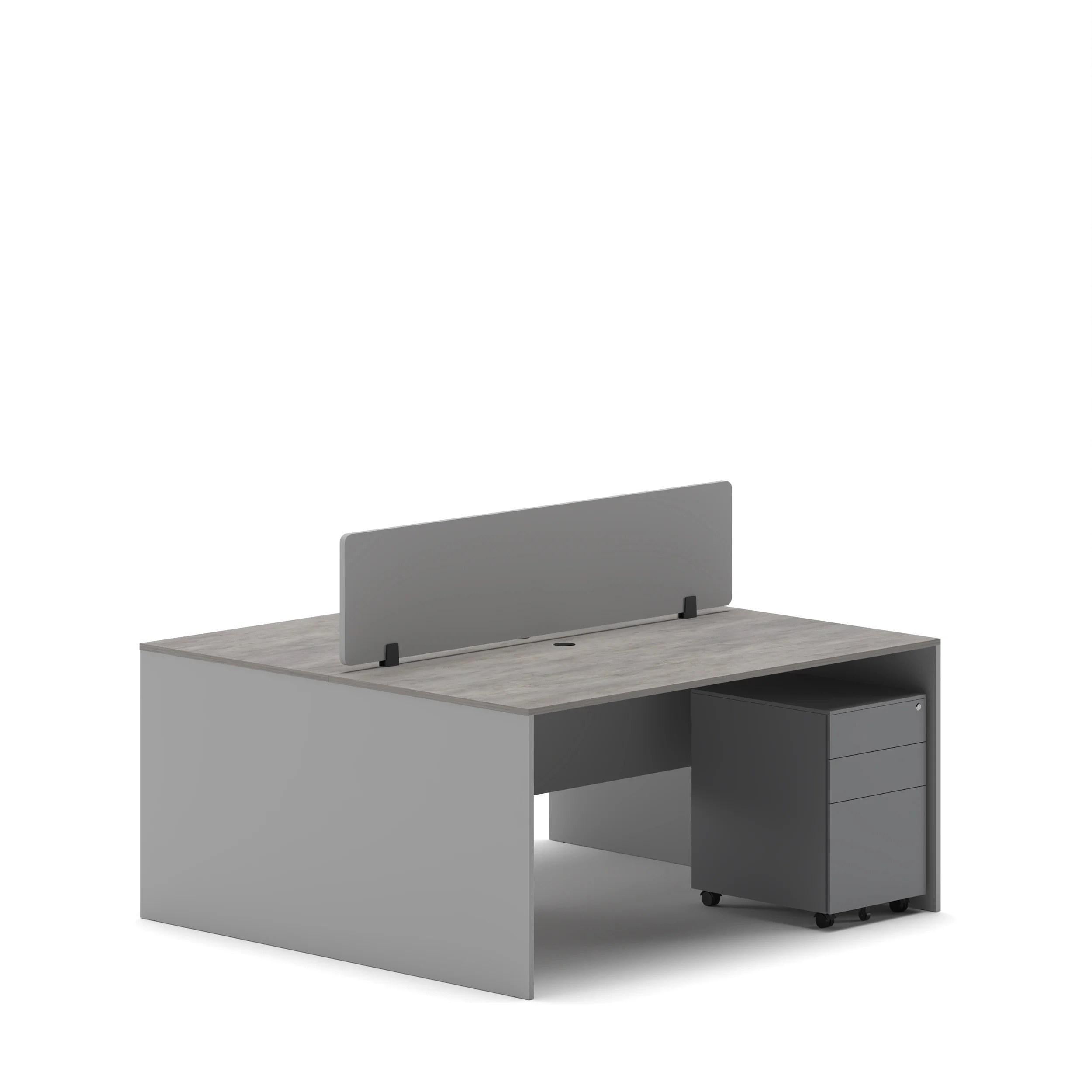 Slate 2 Person Face-to-Face Office Workstation Desk - Image 41