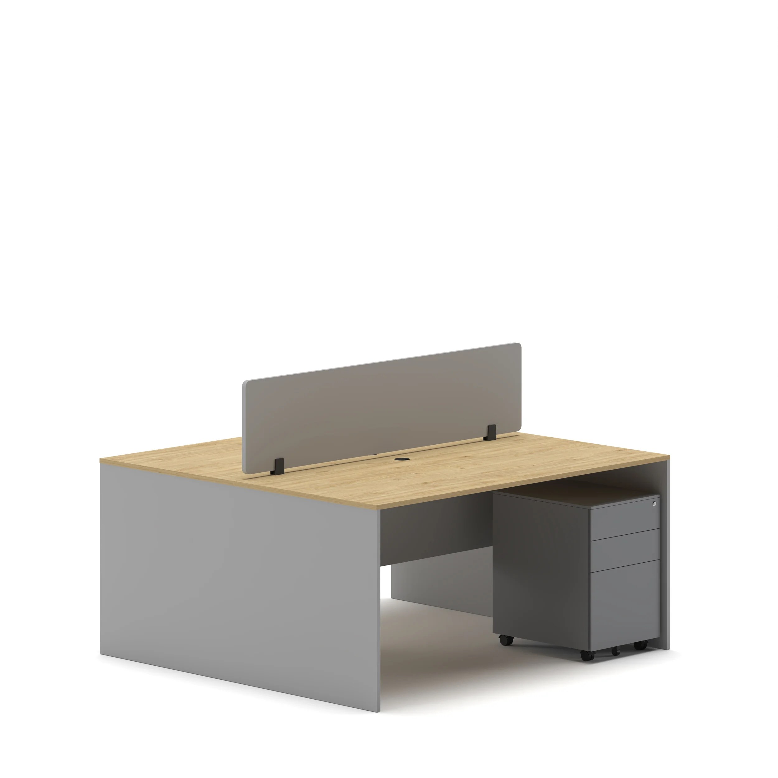 Slate 2 Person Face-to-Face Office Workstation Desk - Image 44