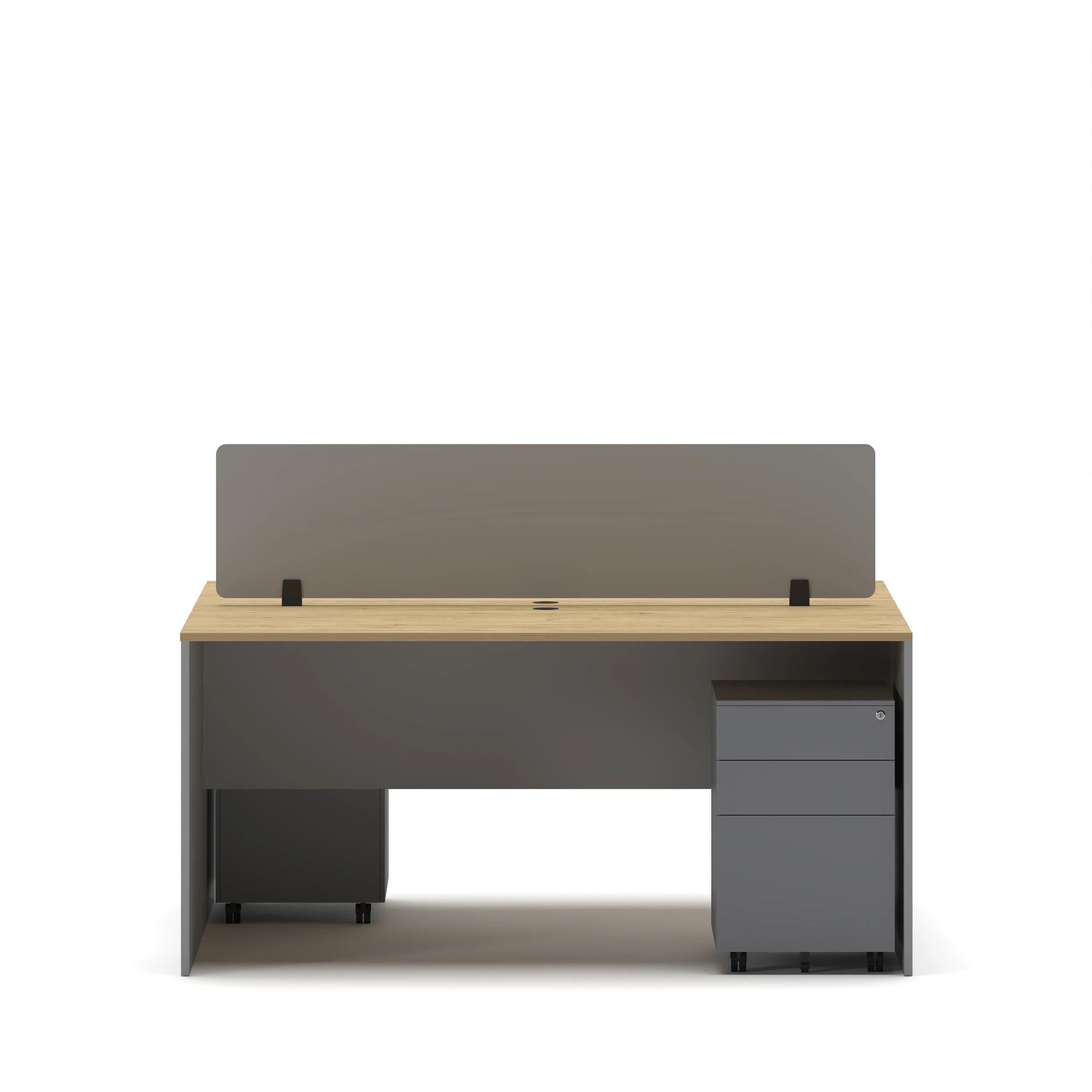 Slate 2 Person Face-to-Face Office Workstation Desk - Image 45