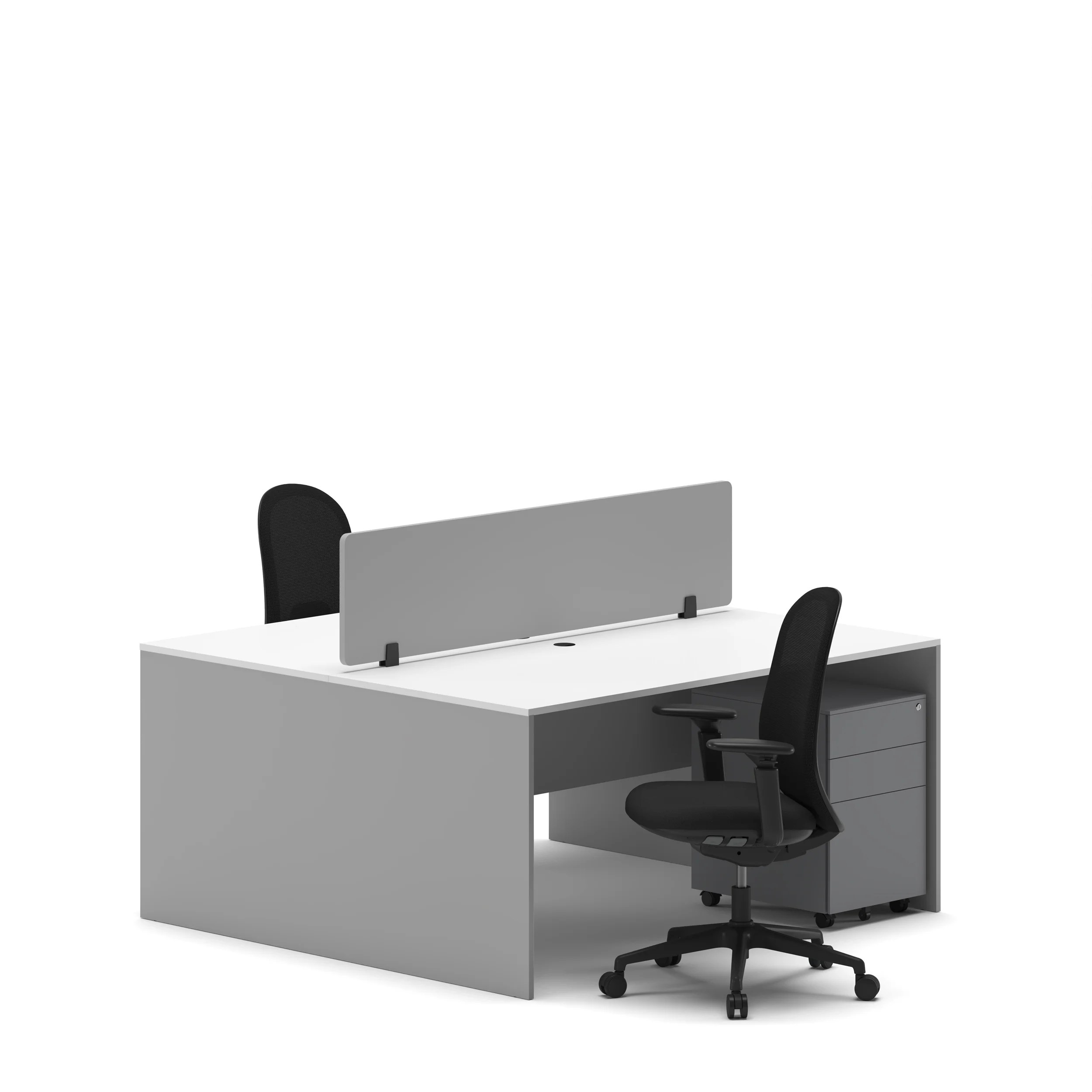 Slate 2 Person Face-to-Face Office Workstation Desk - Image 49