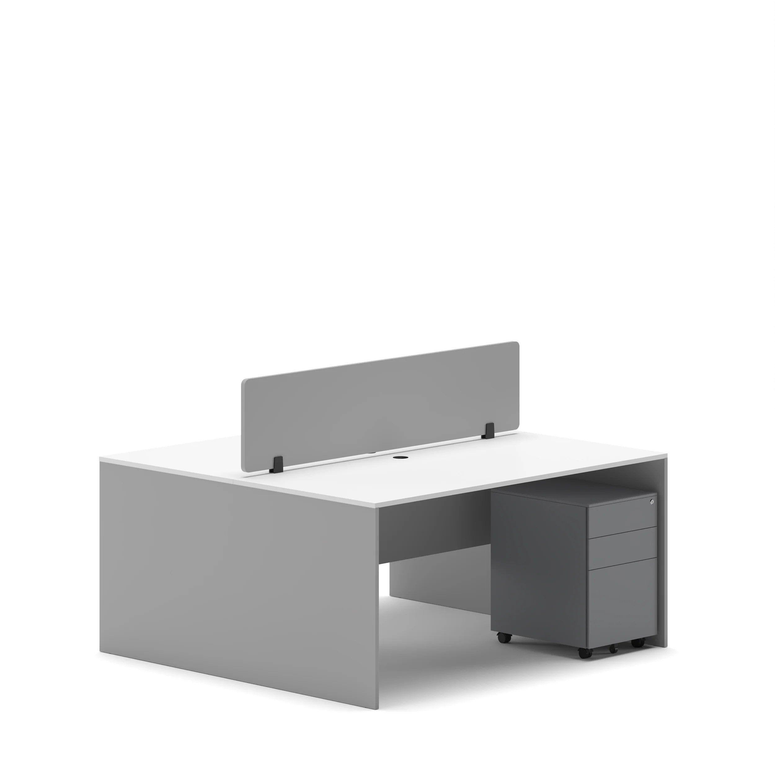 Slate 2 Person Face-to-Face Office Workstation Desk - Image 50