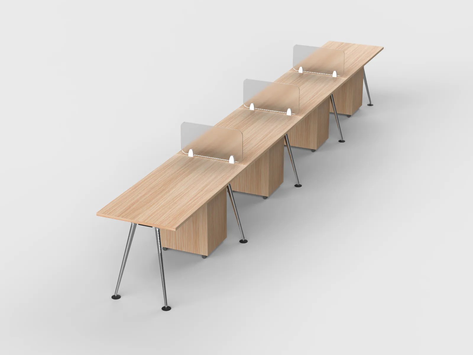 Napoli Cluster of 4 Single Line Workstations