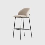 031 – Sleek Minimalist Stool with Fabric Upholstery