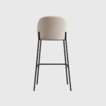 031 – Sleek Minimalist Stool with Fabric Upholstery
