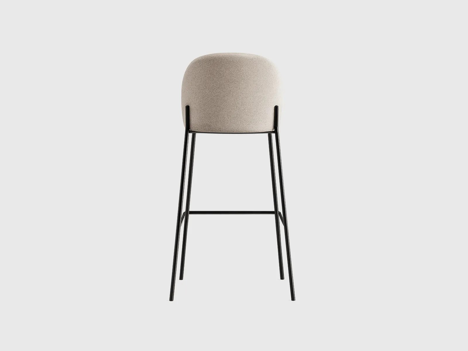 031 – Sleek Minimalist Stool with Fabric Upholstery - Image 3