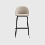 031 – Sleek Minimalist Stool with Fabric Upholstery