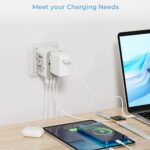 Worldwide Travel Plug Adaptor with 1 AC outlet 5 USB Ports