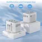 Worldwide Travel Plug Adaptor with 1 AC outlet 5 USB Ports