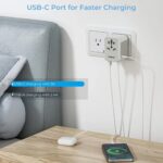 Worldwide Travel Plug Adaptor with 1 AC outlet 5 USB Ports