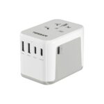 Worldwide Travel Plug Adaptor with 1 AC outlet 5 USB Ports