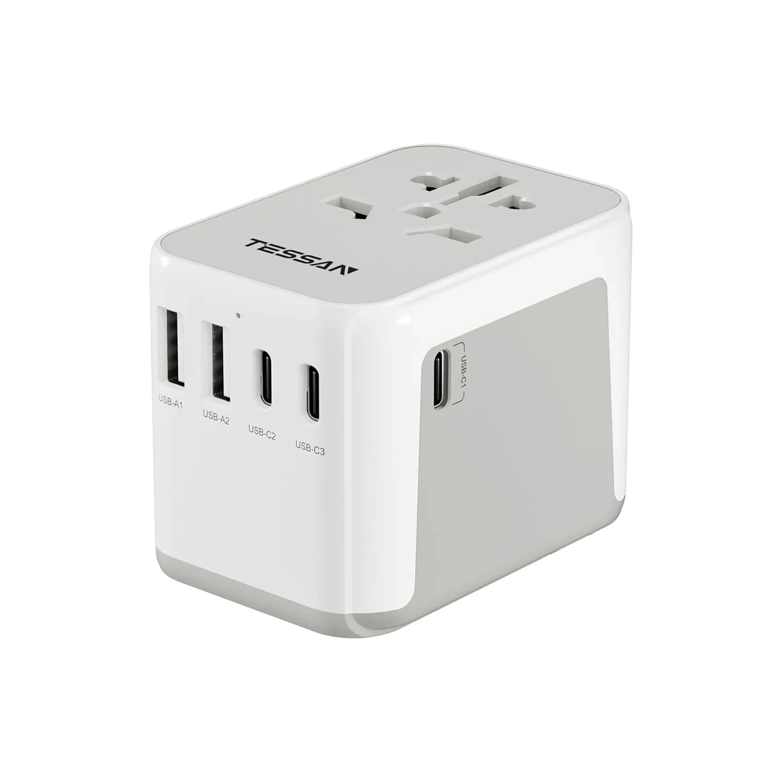 Worldwide Travel Plug Adaptor with 1 AC outlet 5 USB Ports - Image 6