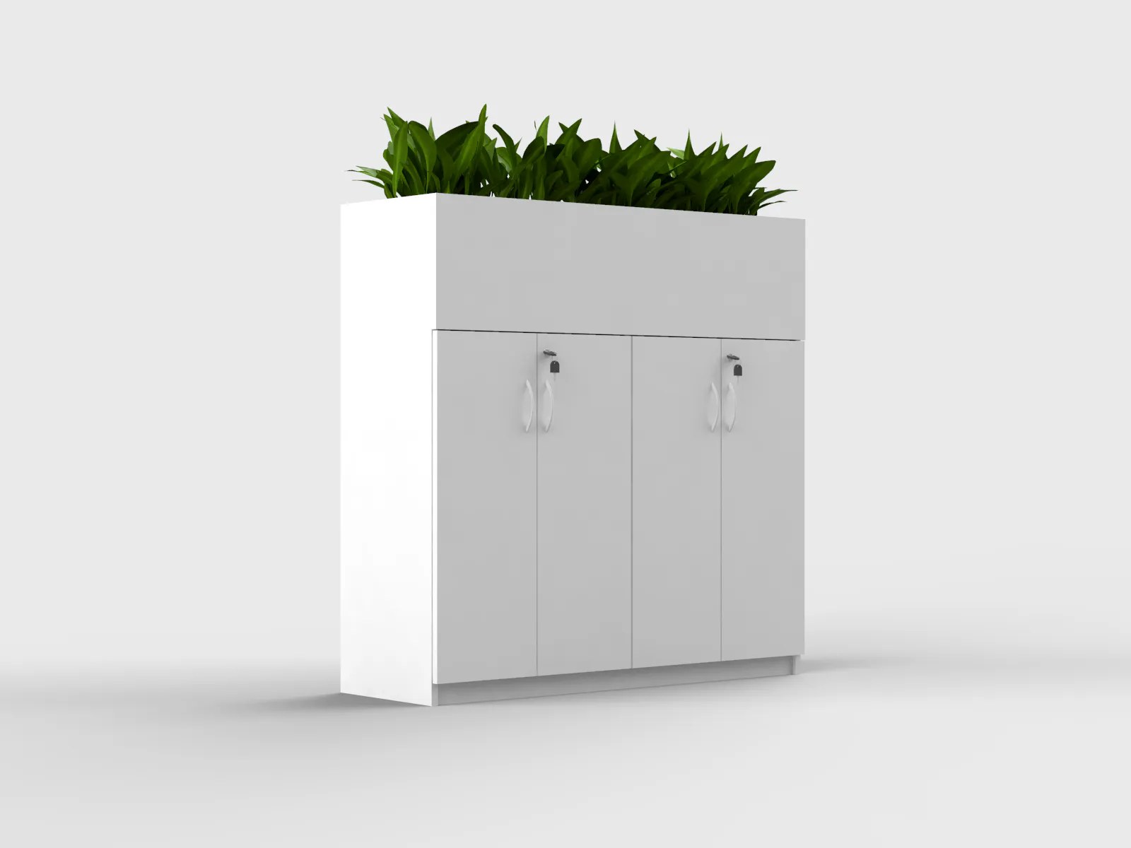Medium Height Cabinet with Planter Box - Image 4