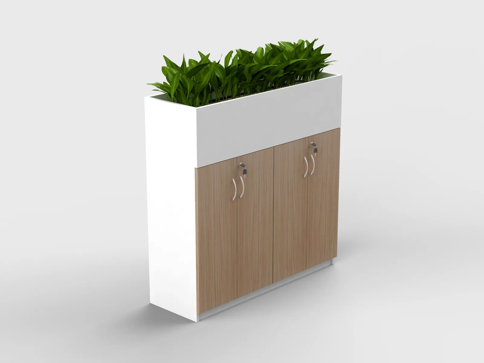 Medium Height Cabinet with Planter Box