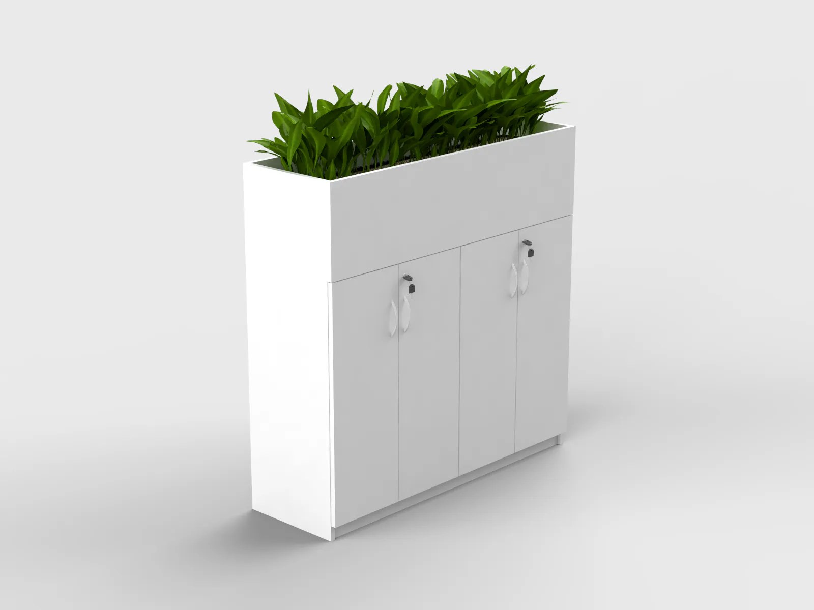 Medium Height Cabinet with Planter Box - Image 3
