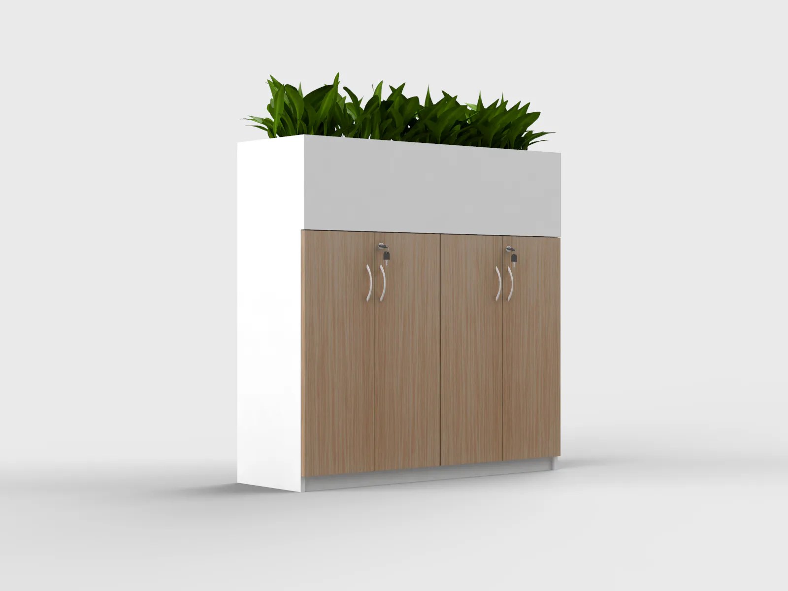 Medium Height Cabinet with Planter Box - Image 2