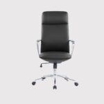 527A Executive Chair with Fixed Headrest & Chrome Steel Base