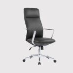 527A Executive Chair with Fixed Headrest & Chrome Steel Base