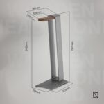 WOODEN & ALUMINIUM HEADPHONE STAND