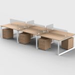 Modena Cluster of 6 Face-to-Face Workstations