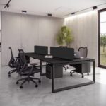Eco Series Cluster of 4 Face to Face Workstation