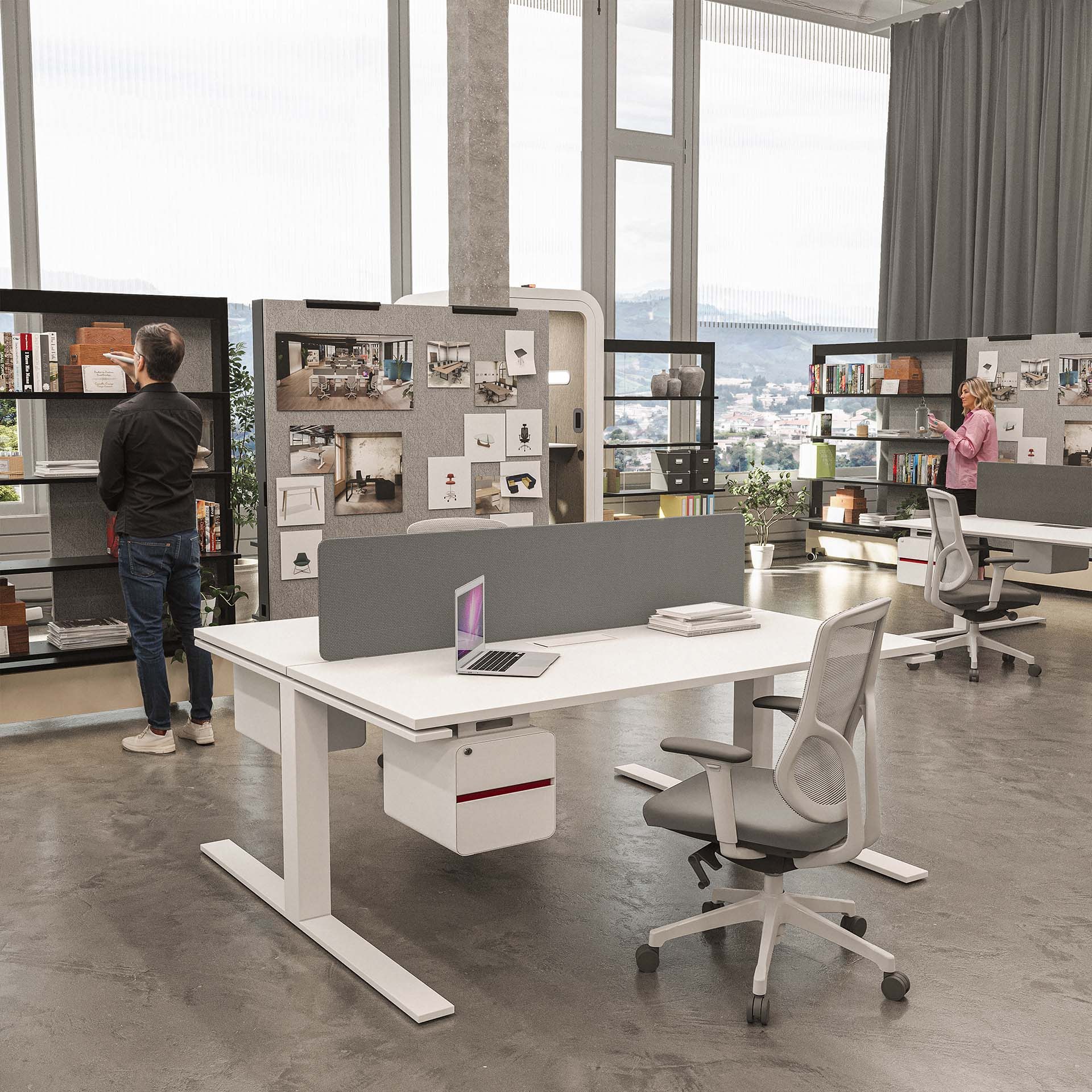 Mi5 Cluster of 2 Face to Face Workstation