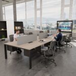 U2 Series Cluster of 6 Face to Face Workstation