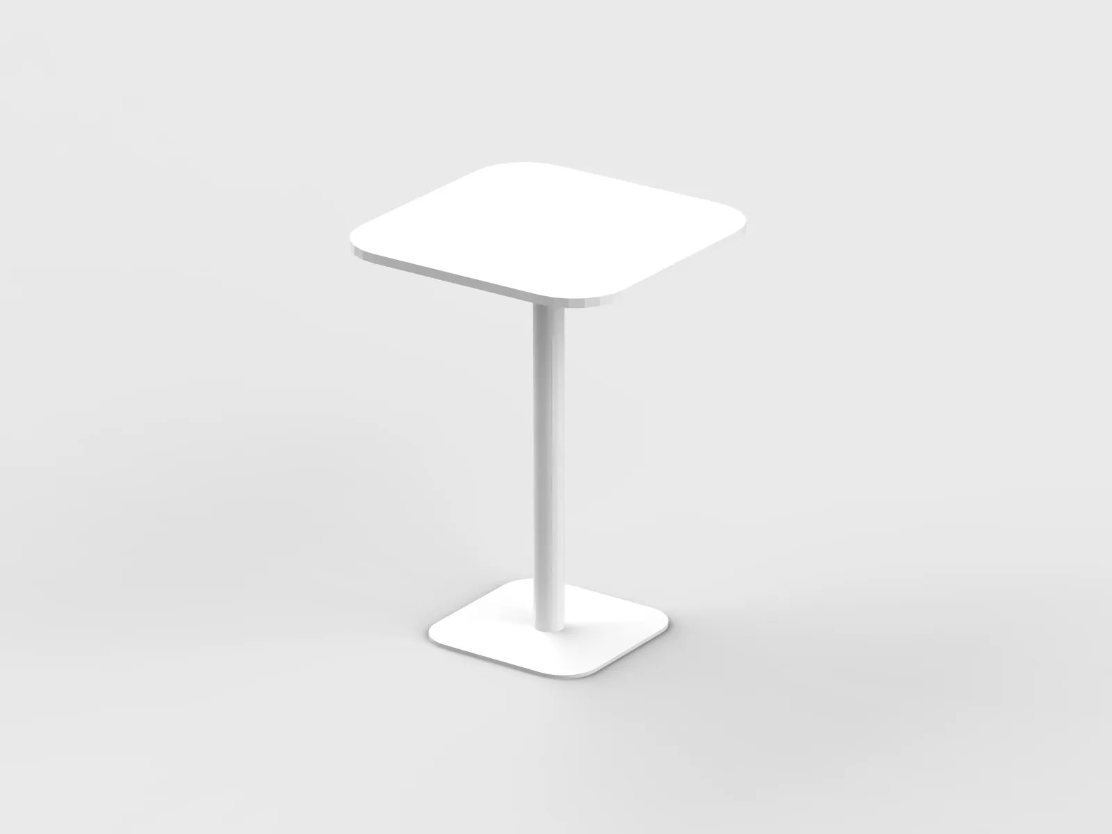Square Shape High Pantry Table with Curved Edge - Image 6