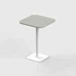 Square Shape High Pantry Table with Curved Edge