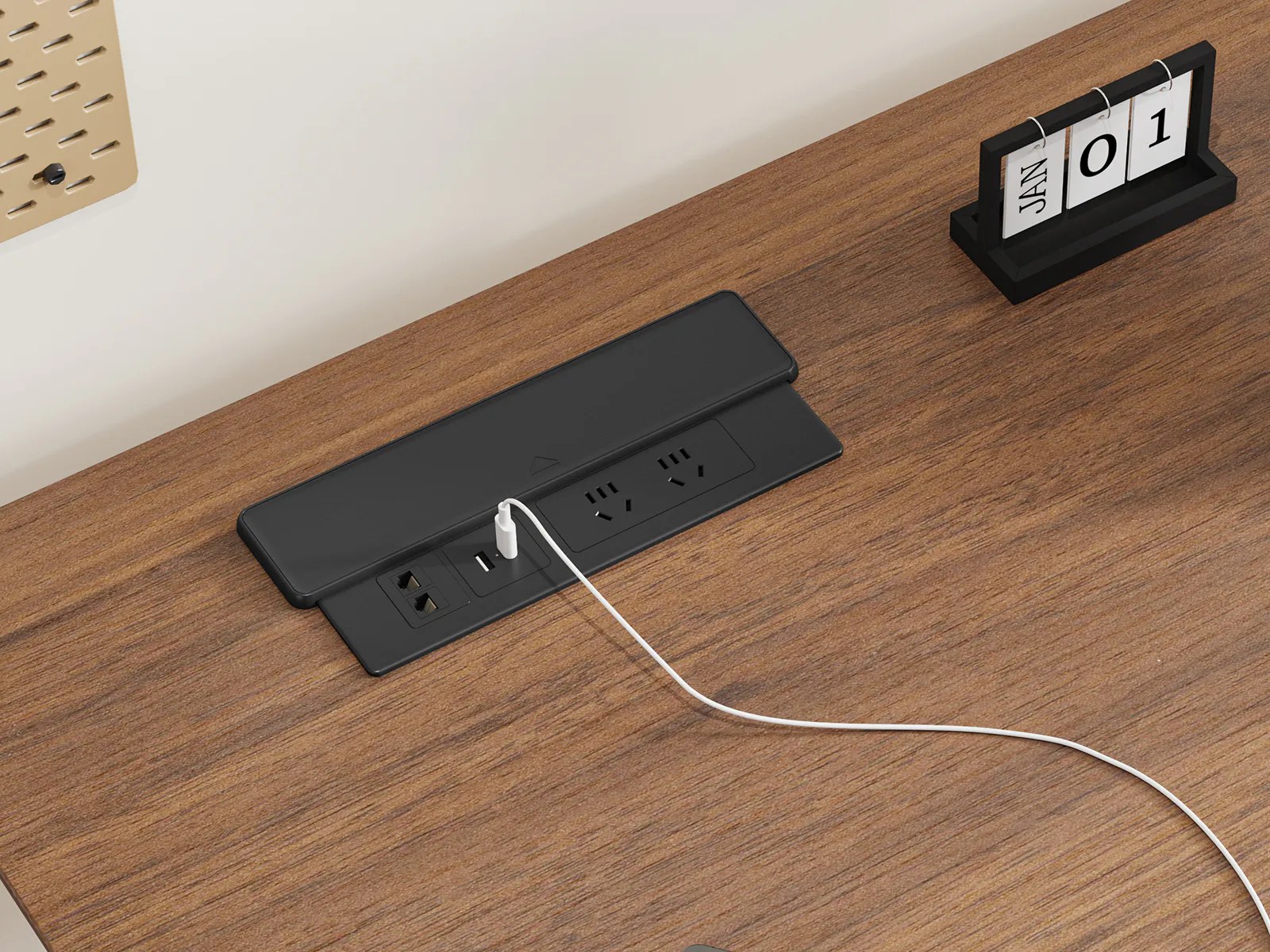 Sliding Cover In-Desk Power Module – PC05