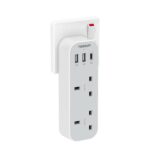 TESSAN Multi Plug Extension with 3 USB Slots