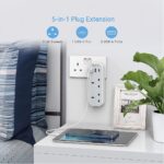 TESSAN Multi Plug Extension with 3 USB Slots