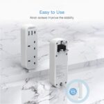 TESSAN Multi Plug Extension with 3 USB Slots